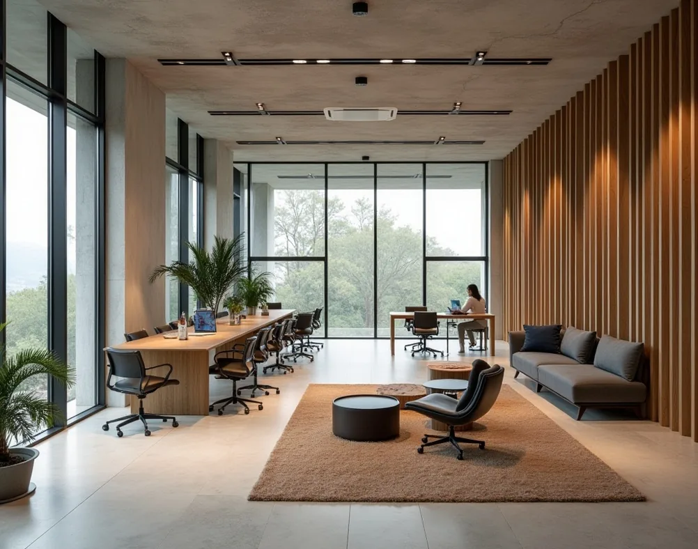 Modern tourism agency workspace with planning materials